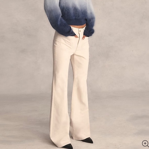 J crew heather ecru High-rise flare jean - Picture 4 of 6